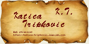Katica Tripković vizit kartica